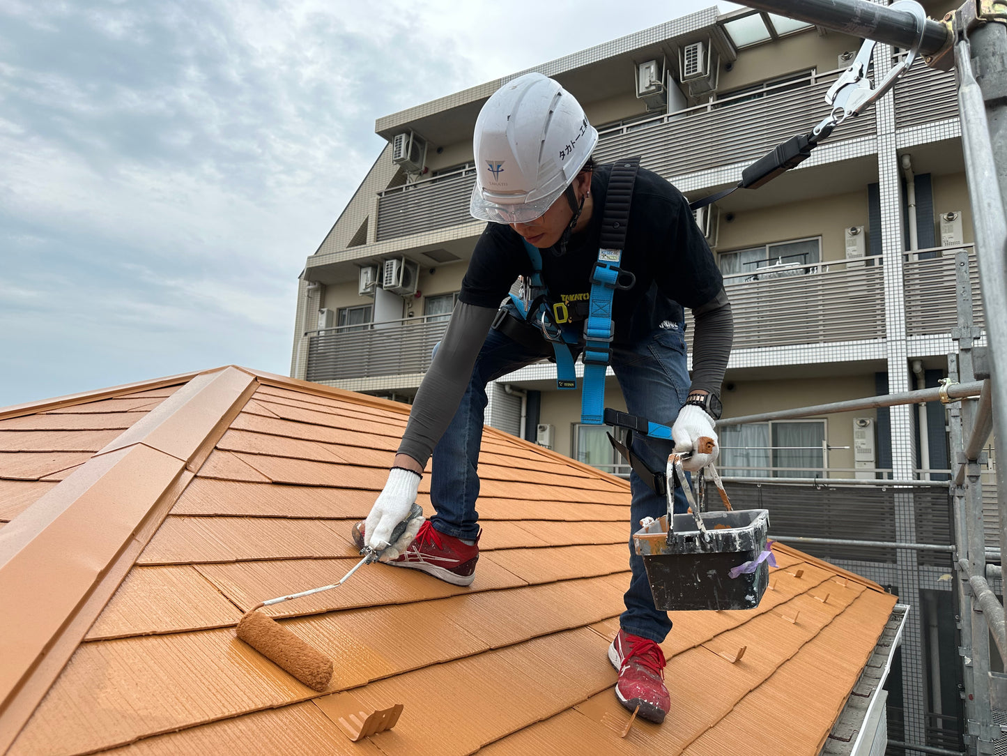 屋根 キクスイガイナ塗装 延床面積40坪